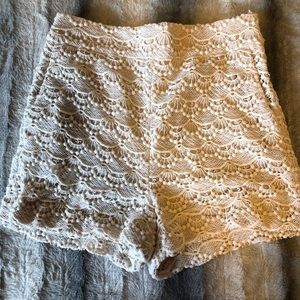 Lace High Waist Shorts